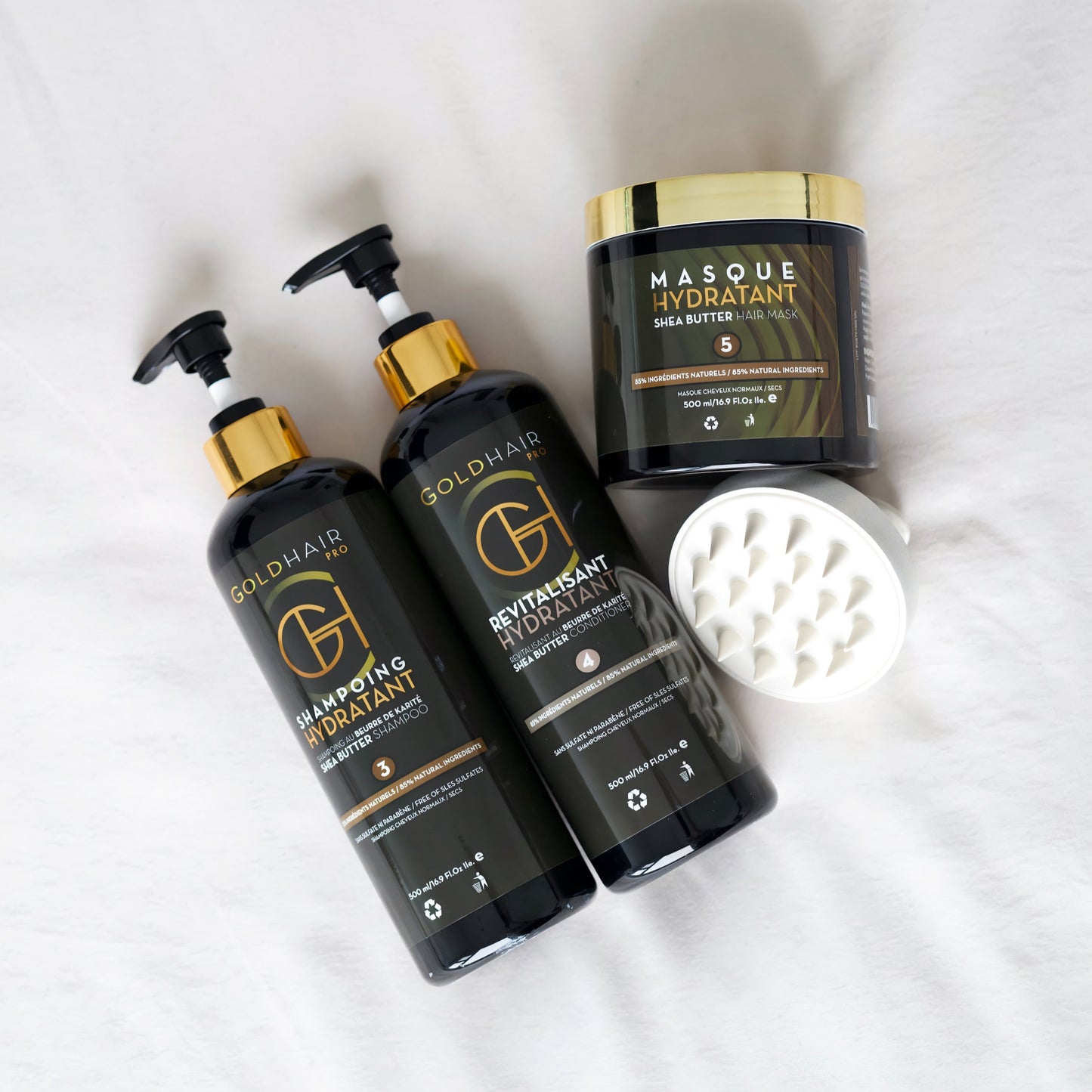 le trio shampoing conditioner et masque