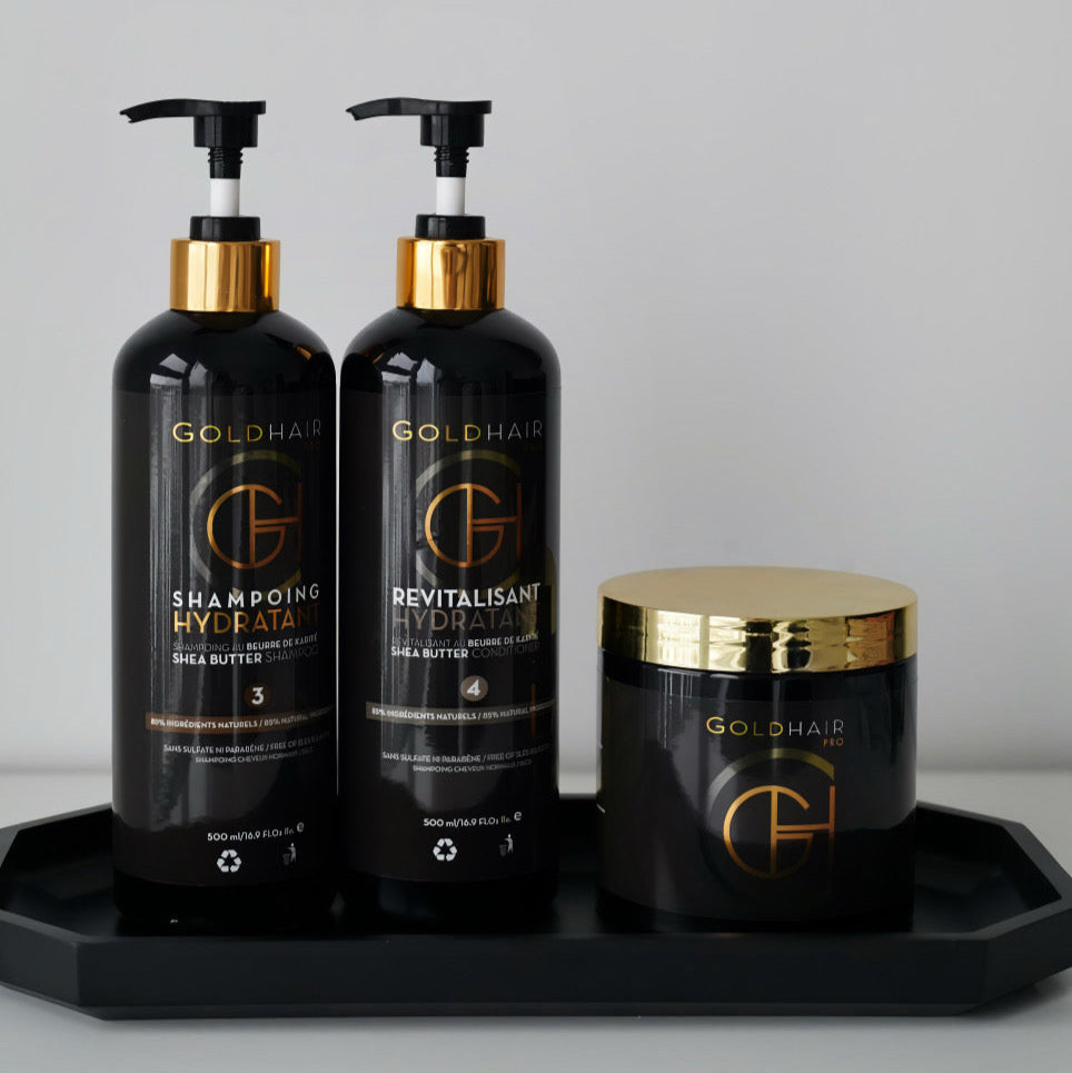 la gamme hydratante goldhair pro au beurre de karité