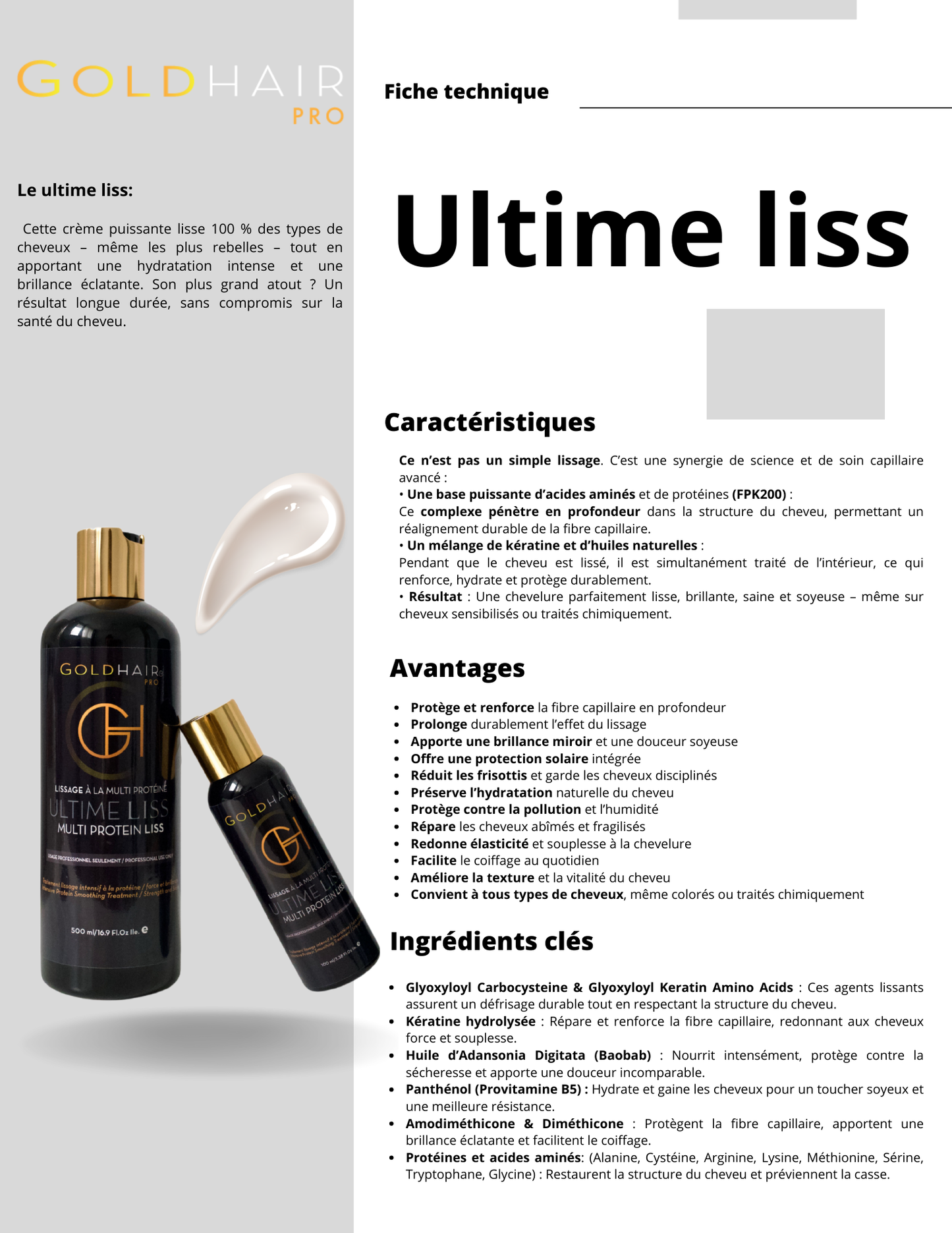 Ultime Liss protéine 100ml