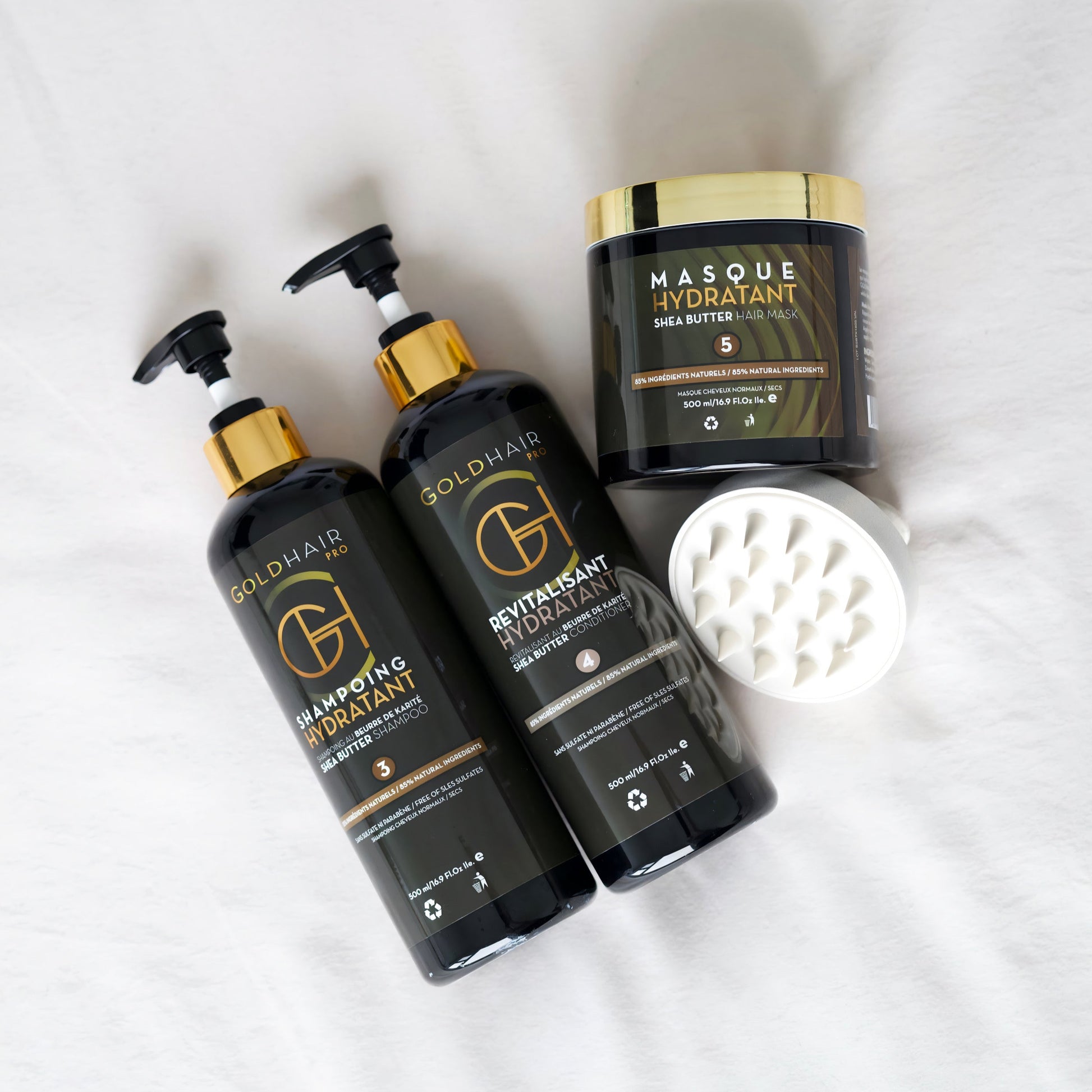 le trio shampoing conditioner et masque