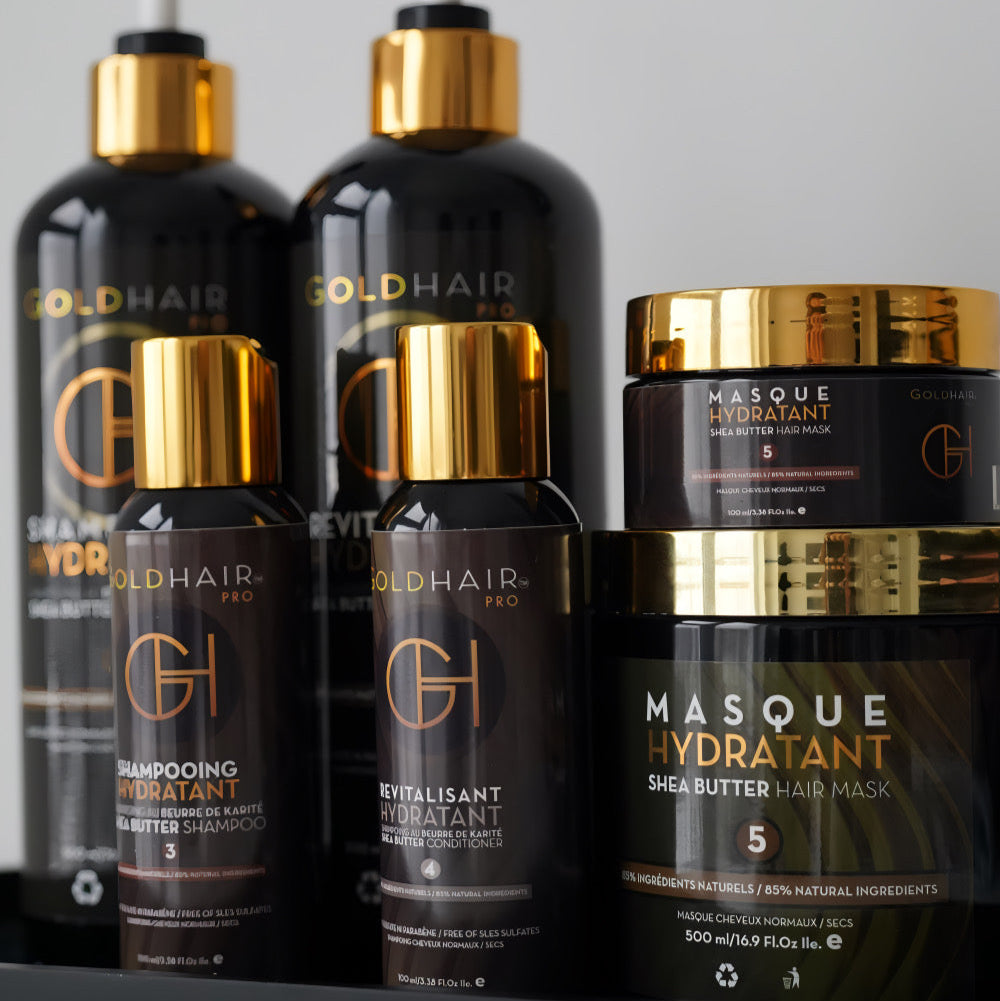 la gamme hydratation au beurre de karaté goldhair pro