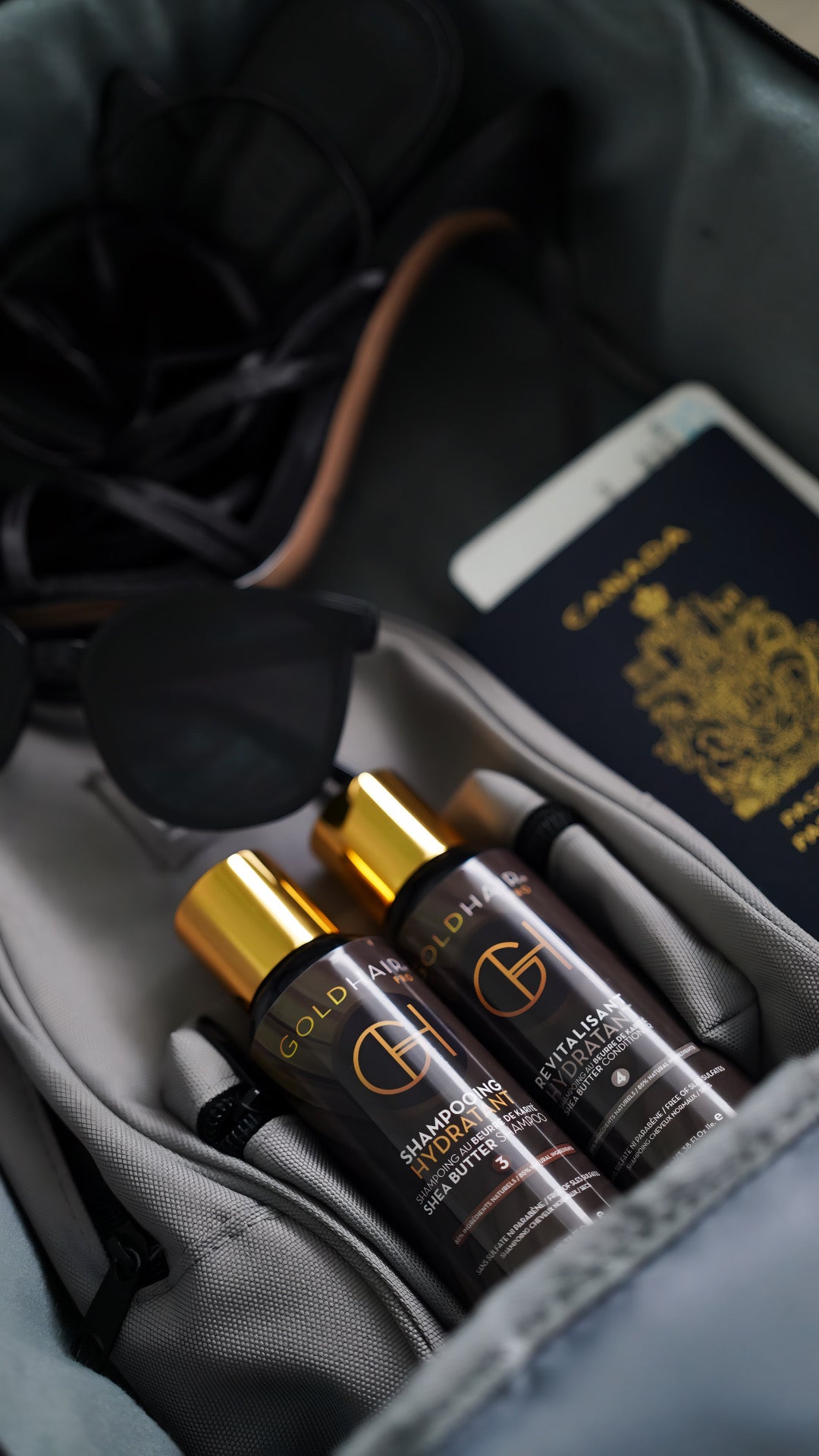 format voyage de shampoing / conditionner goldhair pro 